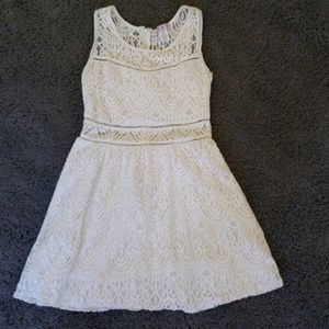 Trixxi Cream Lace Party Dress, Sz. L